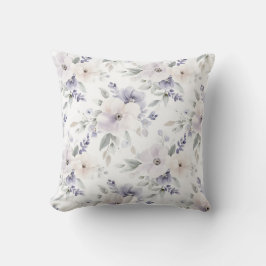 Paarse ivoren lavendelbloemen Kussen