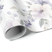  Paarse ivoren lavendelbloemen Vrijgezellenfeest Cadeaupapier (Rol Hoek)