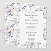  Paarse ivoren lavendelbloemen Vrijgezellenfeest Kaart (Voorkant / Achterkant)