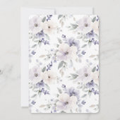  Paarse ivoren lavendelbloemen Vrijgezellenfeest Kaart (Achterkant)