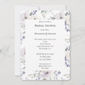  Paarse ivoren lavendelbloemen Vrijgezellenfeest Kaart (Voorkant)