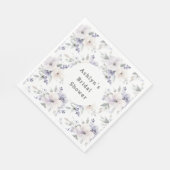  Paarse ivoren lavendelbloemen Vrijgezellenfeest Servet (Hoek)