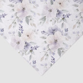 Paarse ivoren lavendelbloemen Vrijgezellenfeest Tissuepapier (Detail)