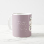 Paarse Ivoren Lint Koffiemok (Voorkant links)