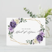 Paarse Ivory Gold Zal mijn eerbewijs zijn? Kaart (Staand voorkant)