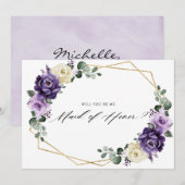 Paarse Ivory Gold Zal mijn eerbewijs zijn? Kaart (Voorkant / Achterkant)