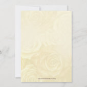 Paarse Ivory Rozen  Bridal Tea Kaart (Achterkant)