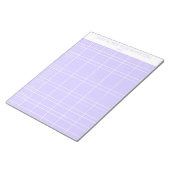 Paarse jaarlijkse nieuwjaarsbudgettering notitieblok (Schuin)