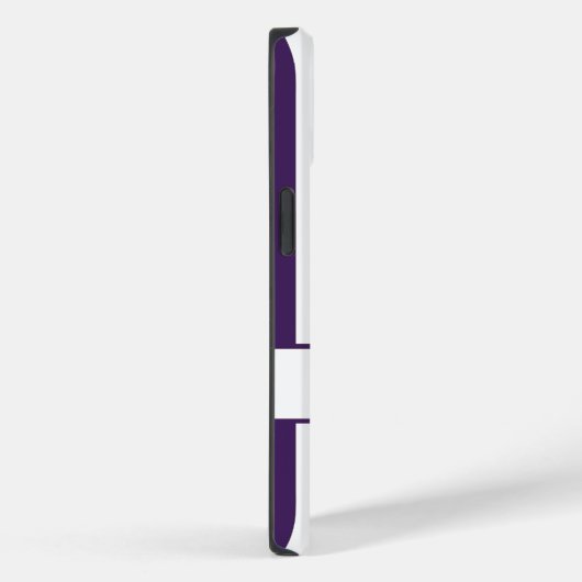 Paarse jaarstrips met monogram Case-Mate iPhone case (Achterkant / Rechts)