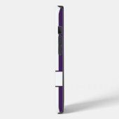 Paarse jaarstrips met monogram Case-Mate iPhone case (Achterkant / Links)