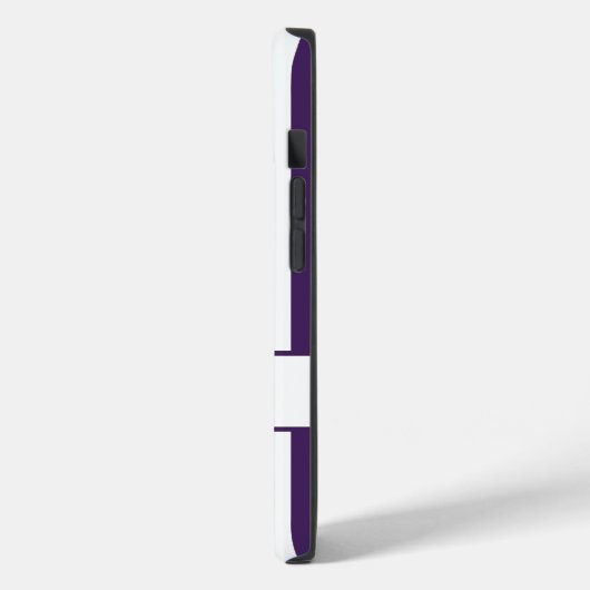 Paarse jaarstrips met monogram Case-Mate iPhone case (Achterkant / Links)