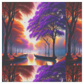 Paarse Jacaranda beveegt de rivier de Fabric Stof (Close Up)