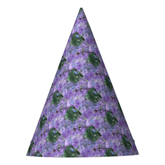Paarse Jacaranda-boombloemen Feesthoedjes (Voorkant)