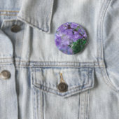 Paarse Jacaranda-boombloemen Ronde Button 5,7 Cm (In situ)