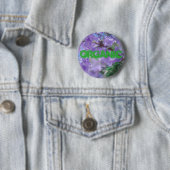Paarse Jacaranda-boombloemen Ronde Button 5,7 Cm (In situ)
