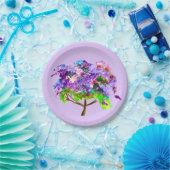 Paarse Jacaranda-boomkunst waterverf Papieren Bordje (Feest)