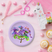 Paarse Jacaranda-boomkunst waterverf Papieren Bordje (Feest)