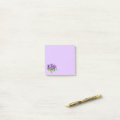Paarse Jacaranda-boomkunst waterverf Post-it® Notes (Op bureau)