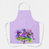 Paarse Jacaranda-boomkunst waterverf Schort (Voorkant)