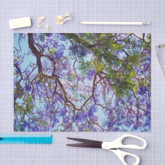 Paarse Jacaranda-boomolie verf, weefselpapier Tissuepapier (Craft)
