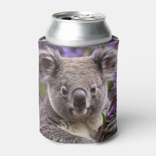 Paarse Jacaranda Koala Beer, Blikjeskoeler (Blikje Voorkant)
