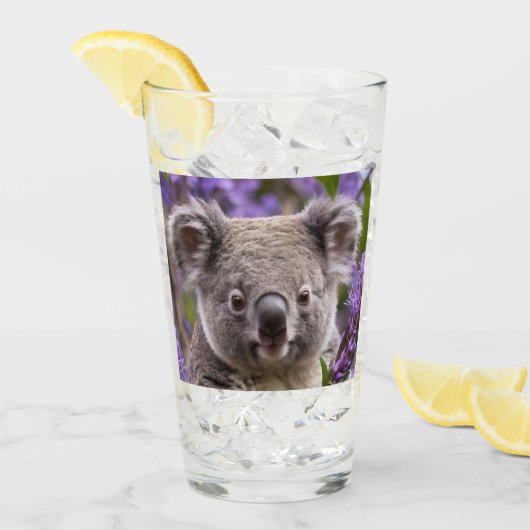 Paarse Jacaranda Koala Beer, Glas (Voorkant ijs)