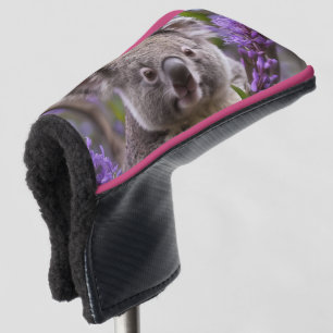 Paarse Jacaranda Koala Beer, Golf Putter Hoesje Golfheadcover