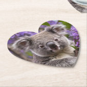 Paarse Jacaranda Koala Beer, Kartonnen Onderzetters (Gekanteld)