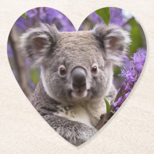 Paarse Jacaranda Koala Beer, Kartonnen Onderzetters