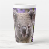 Paarse Jacaranda Koala Beer, Latte Mok (Voorkant)