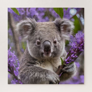 Paarse Jacaranda Koala Beer, Legpuzzel