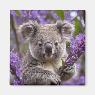 Paarse Jacaranda Koala Beer, Magneet