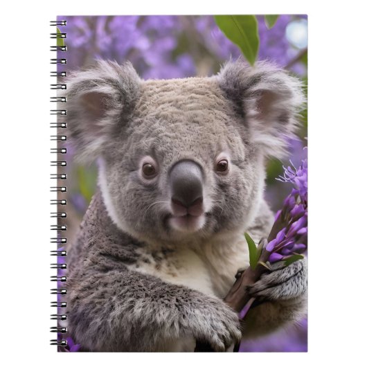 Paarse Jacaranda Koala Beer, Notitieboek (Voorkant)