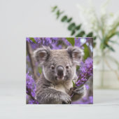 Paarse Jacaranda Koala Beer, Save The Date (Staand voorkant)
