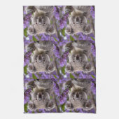 Paarse Jacaranda Koala Beer, Theedoek (Verticaal)