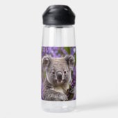 Paarse Jacaranda Koala Beer, Waterfles (Achterkant)