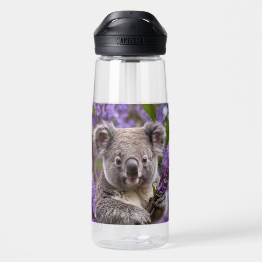 Paarse Jacaranda Koala Beer, Waterfles (Achterkant)