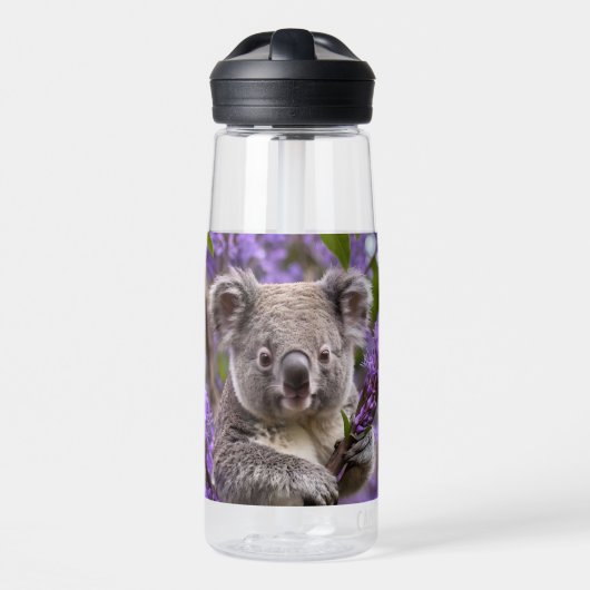 Paarse Jacaranda Koala Beer, Waterfles (Voorkant)