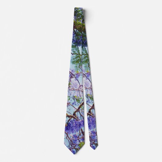 Paarse Jacaranda Tree Art, Stropdas (Voorkant)