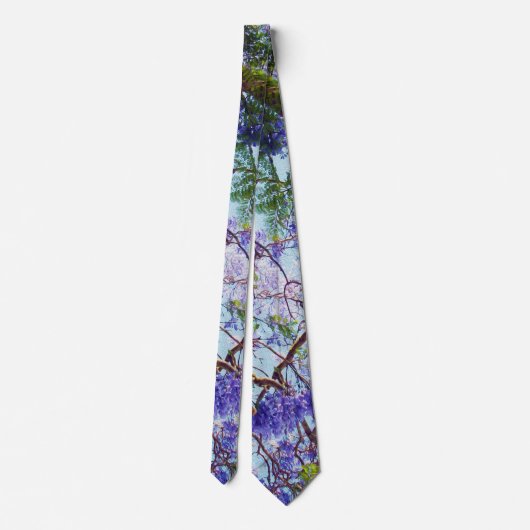 Paarse Jacaranda Tree Art, Stropdas (Achterkant)