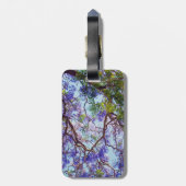 Paarse Jacaranda Tree Oil Paint, Bagagelabel (Achterkant verticaal)