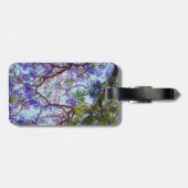 Paarse Jacaranda Tree Oil Paint, Bagagelabel (Achterkant horizontaal)