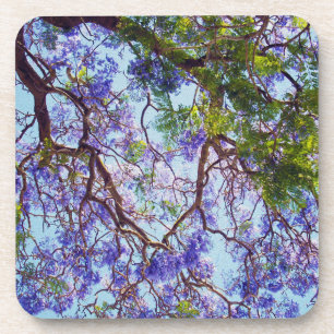 Paarse Jacaranda Tree Oil Paint, Bier Onderzetter