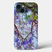 Paarse Jacaranda Tree Oil Paint, iPhone 13 Hoesje (Achterkant)