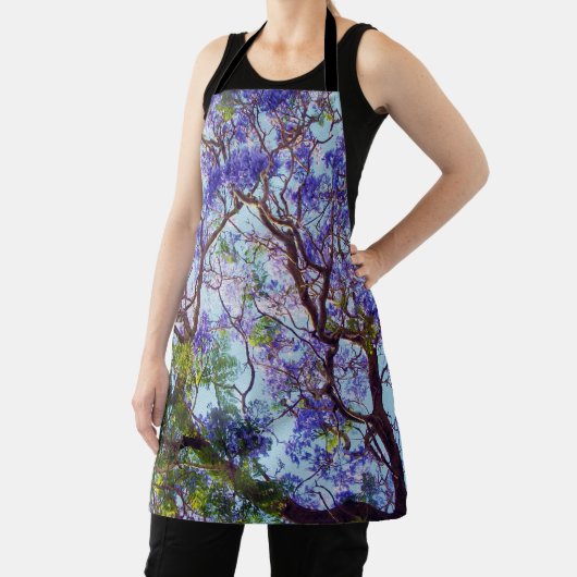 Paarse Jacaranda Tree Oil Paint, Schort (Insitu)