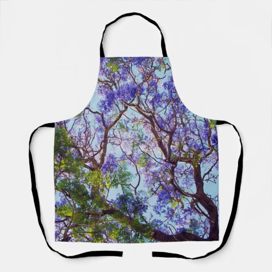 Paarse Jacaranda Tree Oil Paint, Schort (Voorkant)