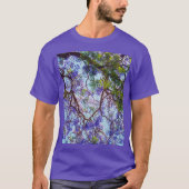 Paarse Jacaranda Tree Oil Paint, Unisex Tshirt (Voorkant)