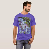 Paarse Jacaranda Tree Oil Paint, Unisex Tshirt (Voorkant volledig)