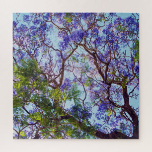 Paarse Jacaranda Tree Oil Painting, Legpuzzel