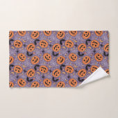 Paarse Jack-O-Lantern Halloweenpatroon Bad Handdoek (Handdoek)